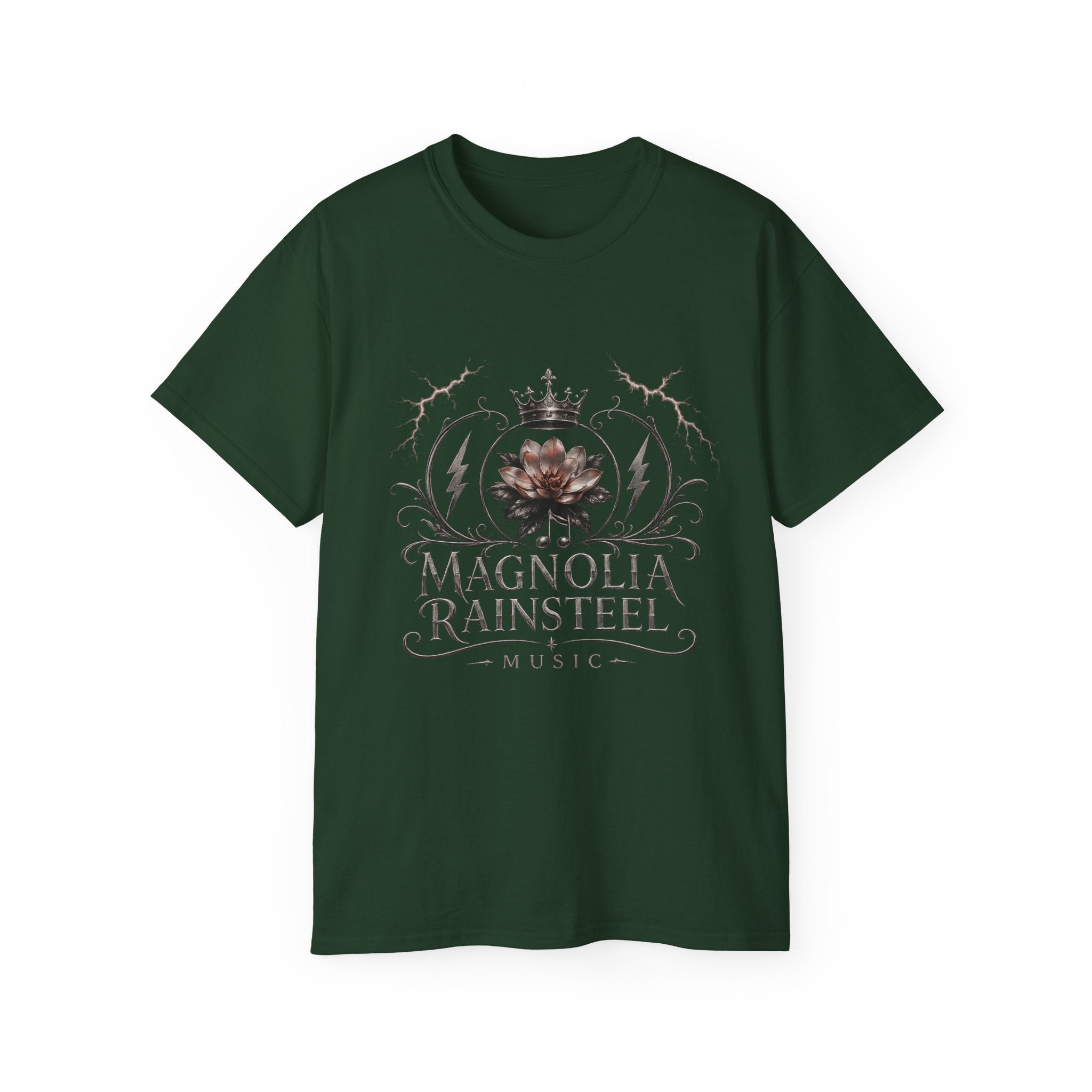 Magnolia Rainsteel Music - Vintage Floral Logo T-Shirt - Queen Collection - Wear Your Crown