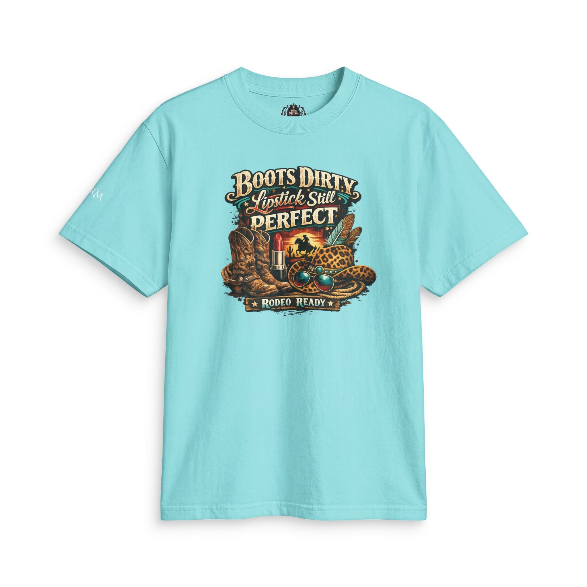 Boots Dirty, Lipstick Still Perfect - Vintage Western Graphic T-Shirt - Magnolia Rainsteel Music Queen Collection