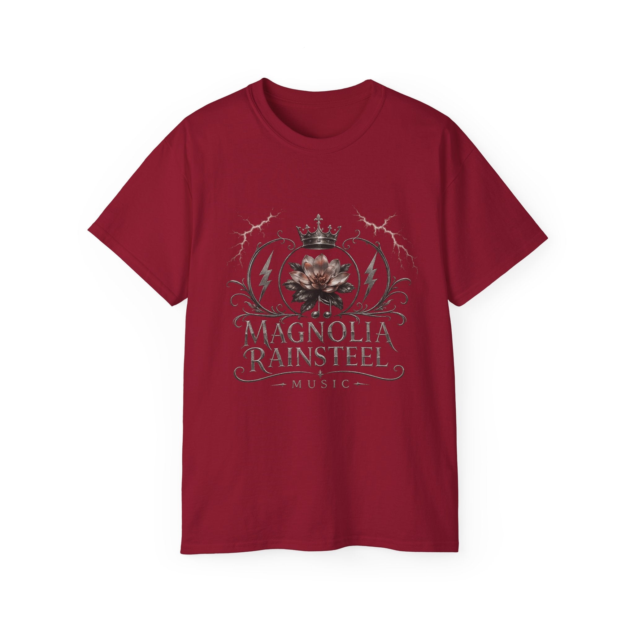 Magnolia Rainsteel Music - Vintage Floral Logo T-Shirt - Queen Collection - Wear Your Crown
