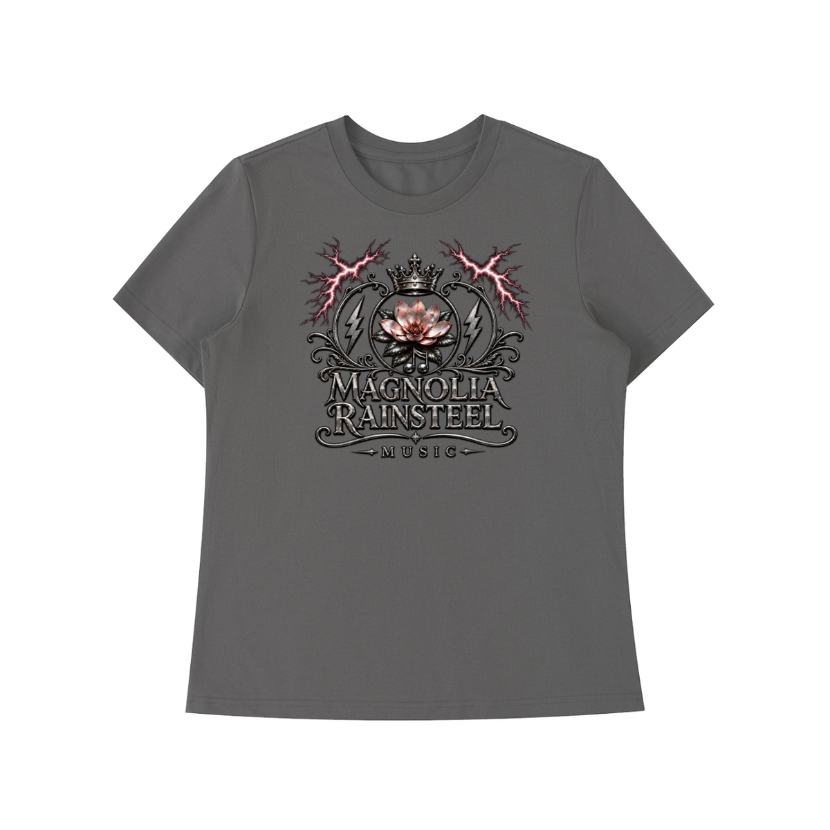 MagnoliaRainsteel,CrownLogo,WomensFashion,WomensApparel,Tshirt,MusicLover,CasualTShirt,MagnoliaRainsteelMusic,WearYourCrown